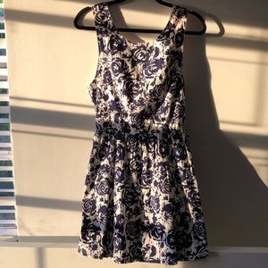 superdry navy rose dress
